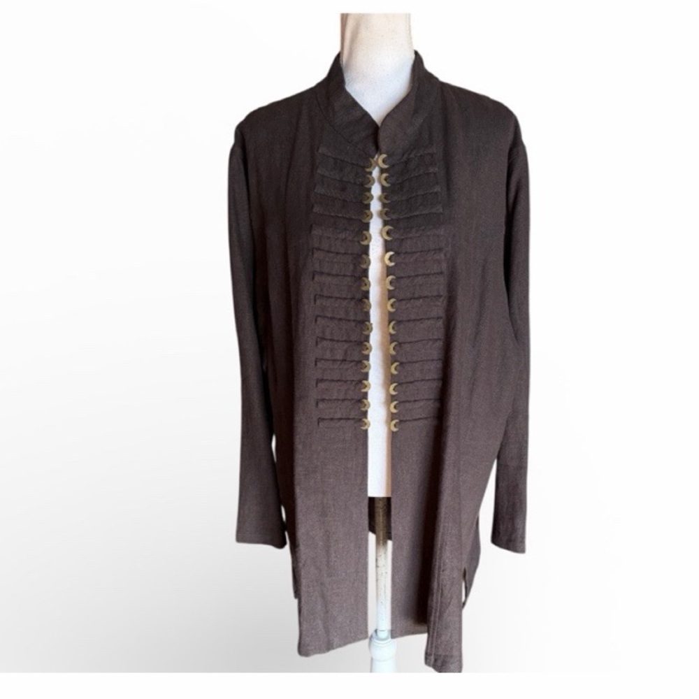 Soft Surroundings Sheffield Coin Military Long Jacket